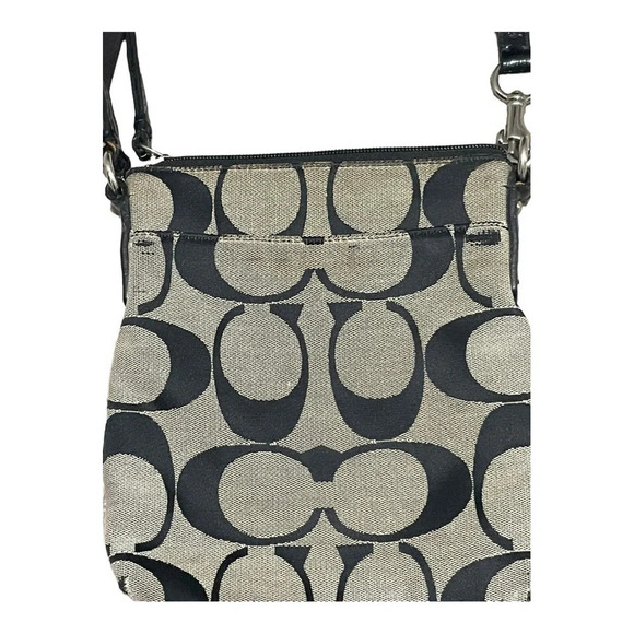 Coach Gray/Black Signature Canvas Crossbody Bag - Picture 5 of 11